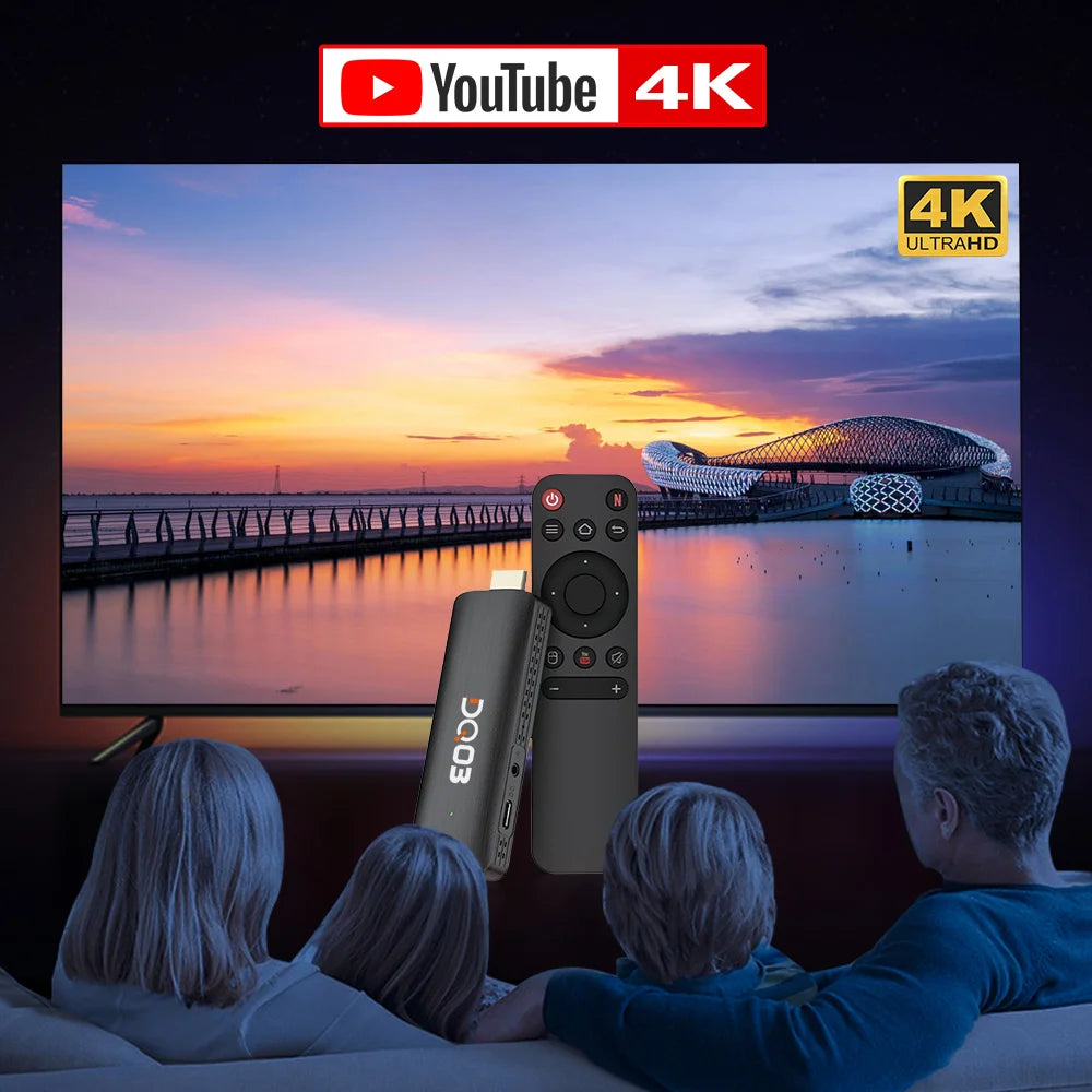 DQ03 Mini TV Stick, Façades, Android 10, Core ARM, Cortex A53, 2 Go, 16 Go, Support 4K, H.dissis, WiFi 2.4G et 5.8G Streaming Smart TV Box, 1 Go, 8 Go