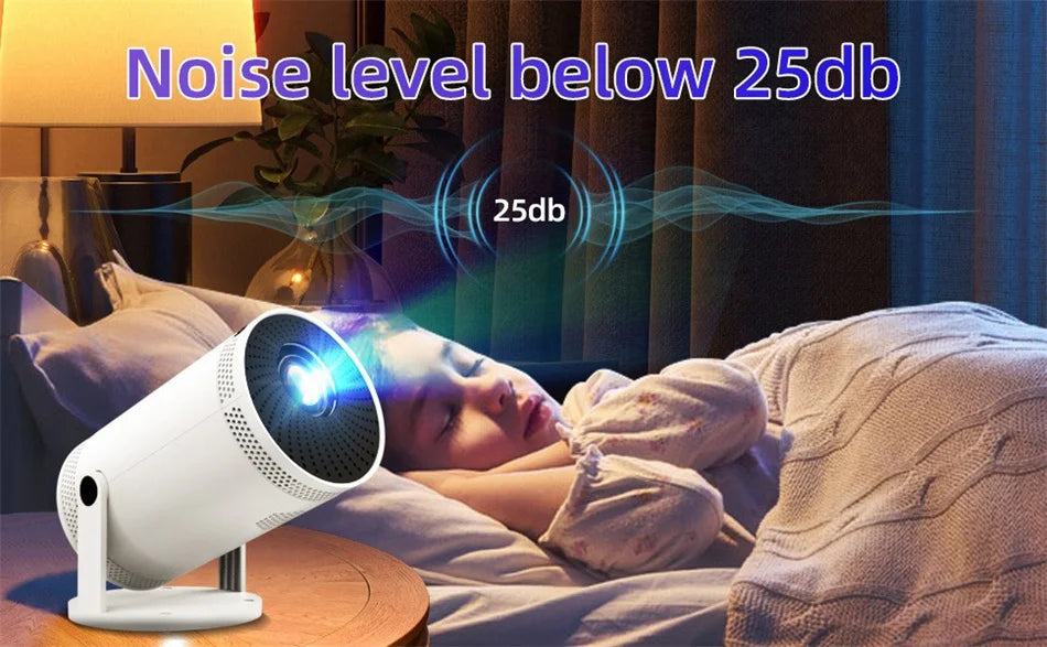 Projecteur domestique 4K 1280*720P double Wifi HDMI 260ANSI 180 ° Projecteur portatif extérieur flexible de cinéma vidéo BT5.0 nouveau PK HY300 Pro