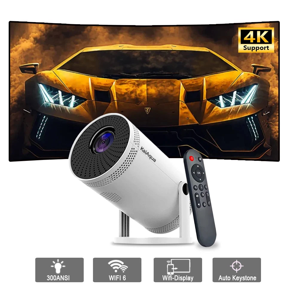 Projecteur domestique 4K 1280*720P double Wifi HDMI 260ANSI 180 ° Projecteur portatif extérieur flexible de cinéma vidéo BT5.0 nouveau PK HY300 Pro