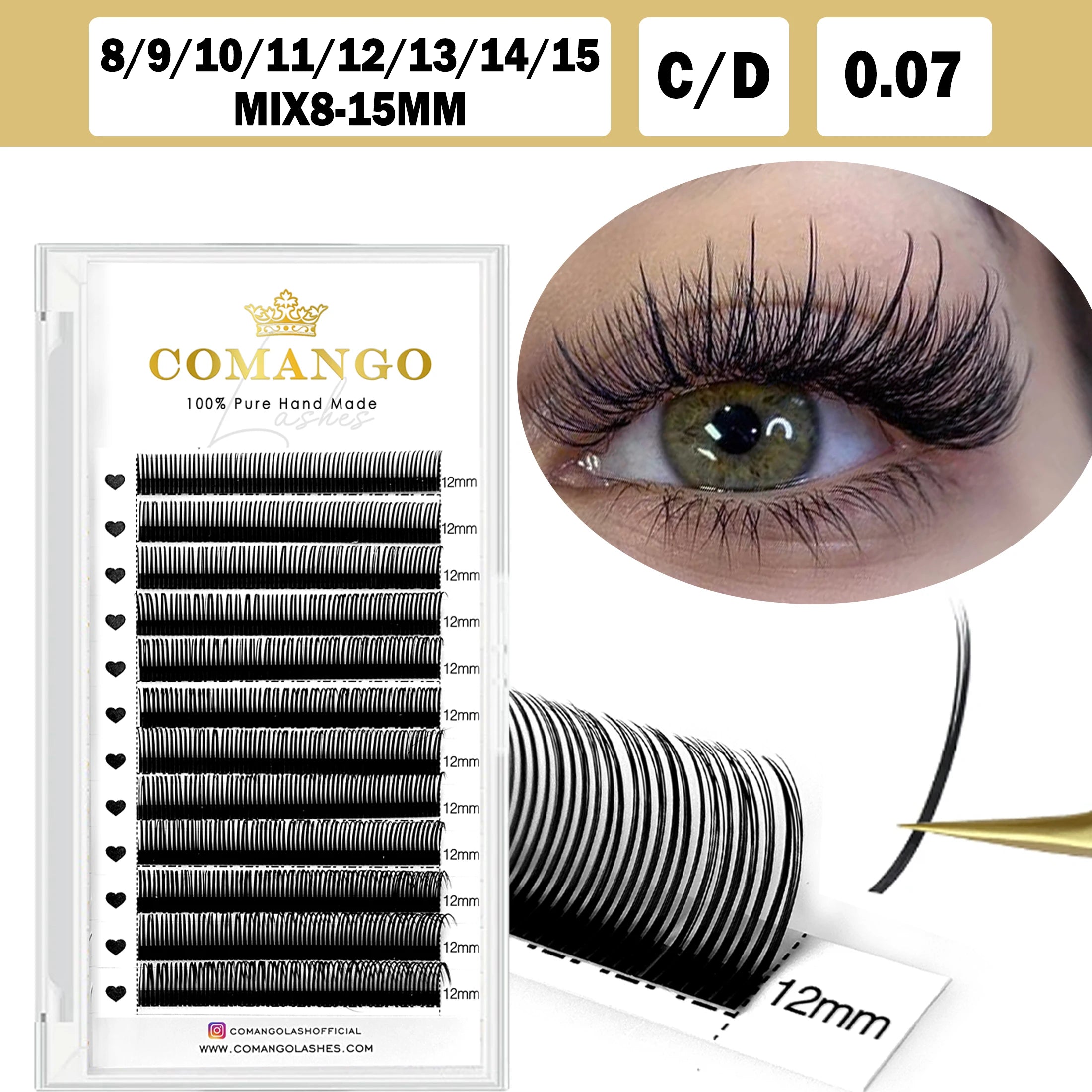 CoMango Qualité 5D Fée Fleur Flora Cils Préfabriqués Fans Cils Individuels Extension Maquillage Naturel Doux Fournisseur En Gros