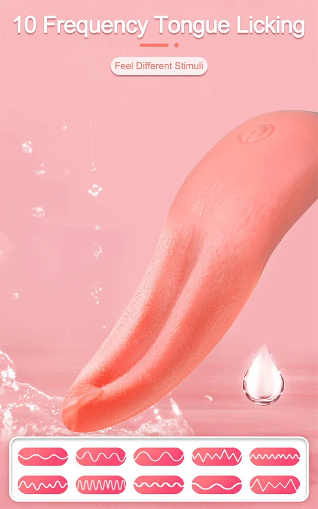 Vibromasseur Rose à succion avec léchage de langue pour femmes, Stimulation clitoridienne, stimulateur de mamelons, produits pour adultes, jouets sexuels