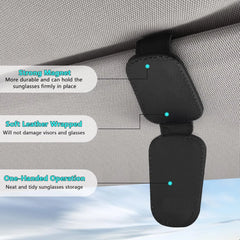 Porte-lunettes de soleil de voiture pour visière de voiture, Clip magnétique en cuir, porte-lunettes, accessoires de voiture de camion pour femmes et hommes