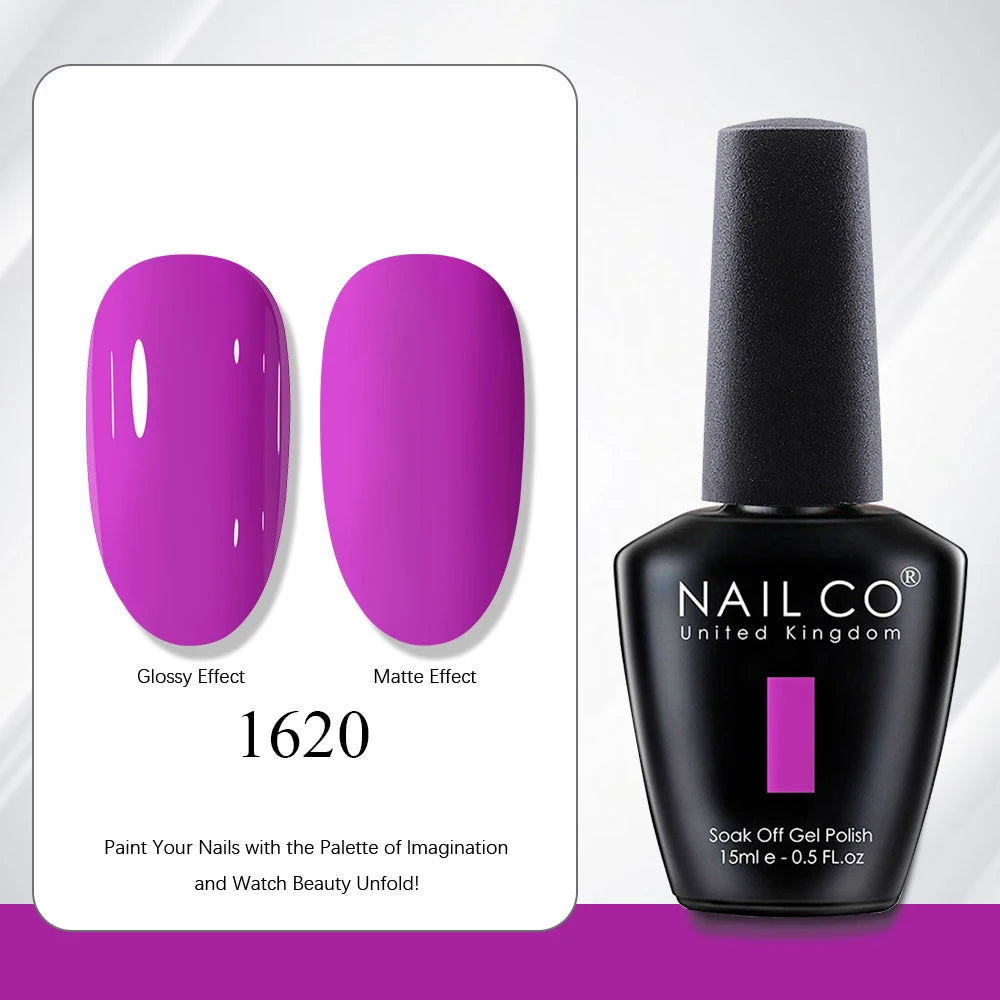 NAILCO 15ml Vernis à ongles Gel Vernis Semi Permanent UV Gel Vernis manucure Vernis Nail Art Nude Gel Poliish