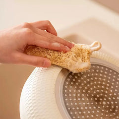 10 pièces/5 pièces/1 pièce-éponge loofah naturelle Double couche pour le nettoyage de la cuisine, biodégradable, adaptée au nettoyage de la cuisine