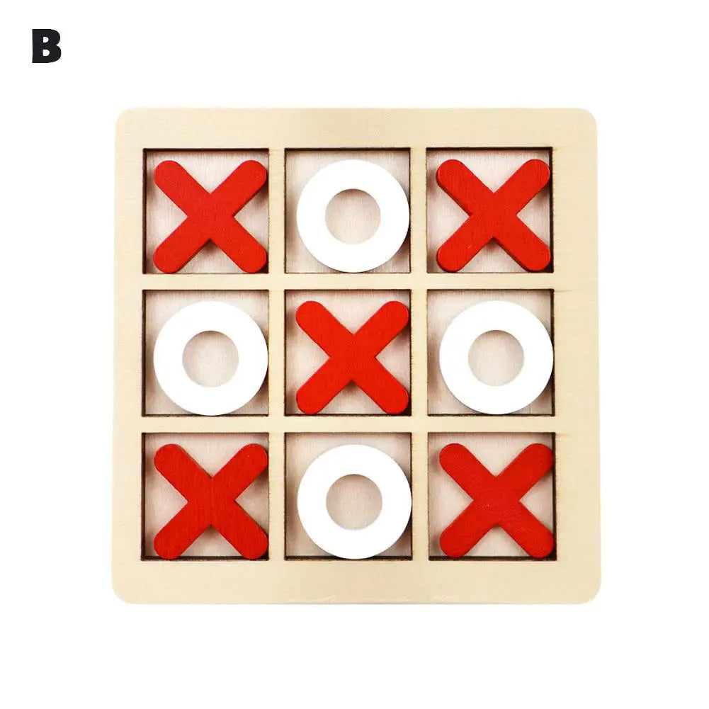 Mini Échiquier en Bois XO Tic Tac Parker, Puzzle d'Interaction Montessori, Jeu d'Entraînement, ApprentiCumbria du Cerveau, Jouet Précoce