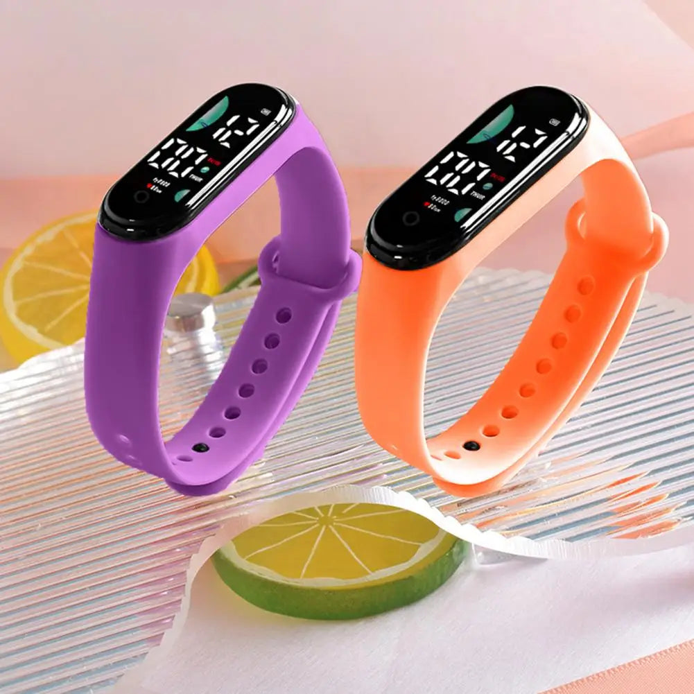 Montre de sport électronique pour enfants, étanche, grand écran de police, affichage LED, Shoous, date automatique, calendrier complet, montre numérique