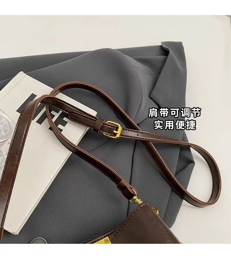 Women's PU leather chain bucket bag, Korean style handbag, shoulder bag, 2025 