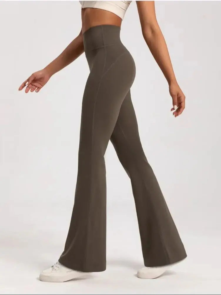 Premium Yoga Leggings, High-Waisted Slim Yoga Pants, Wide-Leg Breathable Bottoms, Casual Gym Sport Bell Leggings for Women