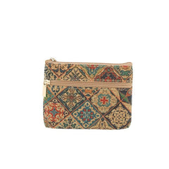 Porte-monnaie original en liège pour femme, mini portefeuille, petit sac, porte-monnaie avec double fermeture éclair, sac d'argent, carte, clé, rouge à lèvres, évaluation