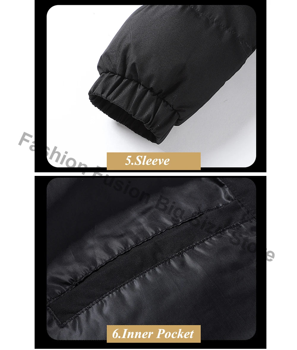 Veste d'hiver pour hommes, Parkas thermiques, manteaux décontractés, classiques, coupe-vent, vestes chaudes rembourrées, vêtements pour hommes
