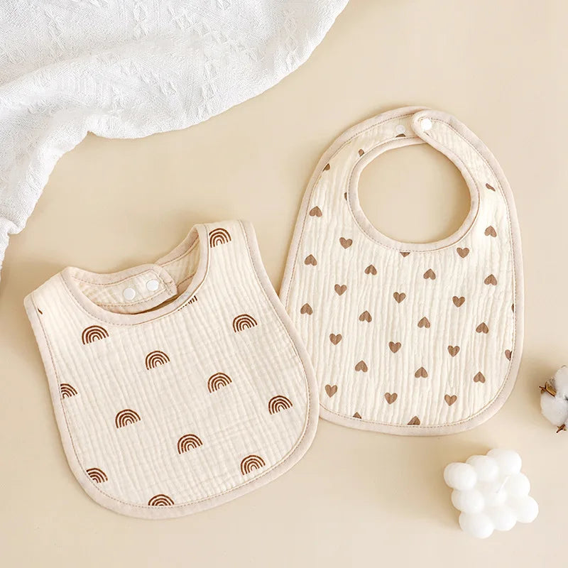 Bavoirs en gaze en forme de U pour bébé, 6 couches, serviette de salive en coton, tissus pour nouveau-né, écharpe Bandana pour garçon et fille, bavoir d'alimentation, nouvelle collection