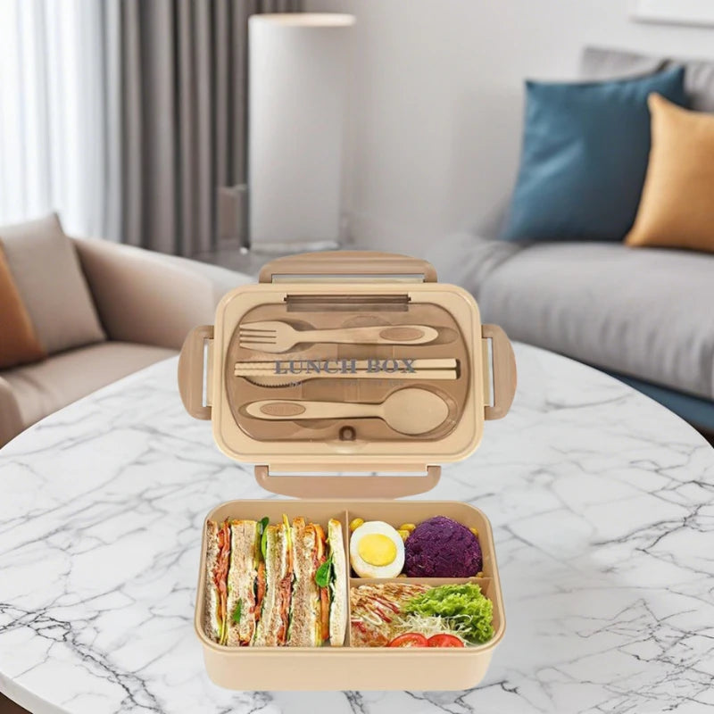Boîte à Bento pour adultes, conteneurs pour adultes, hommes et femmes avec 3 compartiments, récipient alimentaire pour la rentrée scolaire