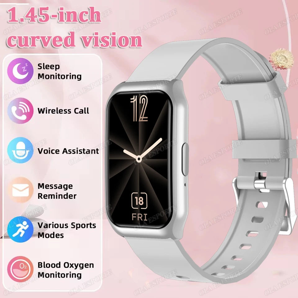 Nouveau écran incurvé montre intelligente 2025 pour montre de santé fréquence cardiaque sang oxygène/pression moniteur de sommeil sport étanche Smartwatch