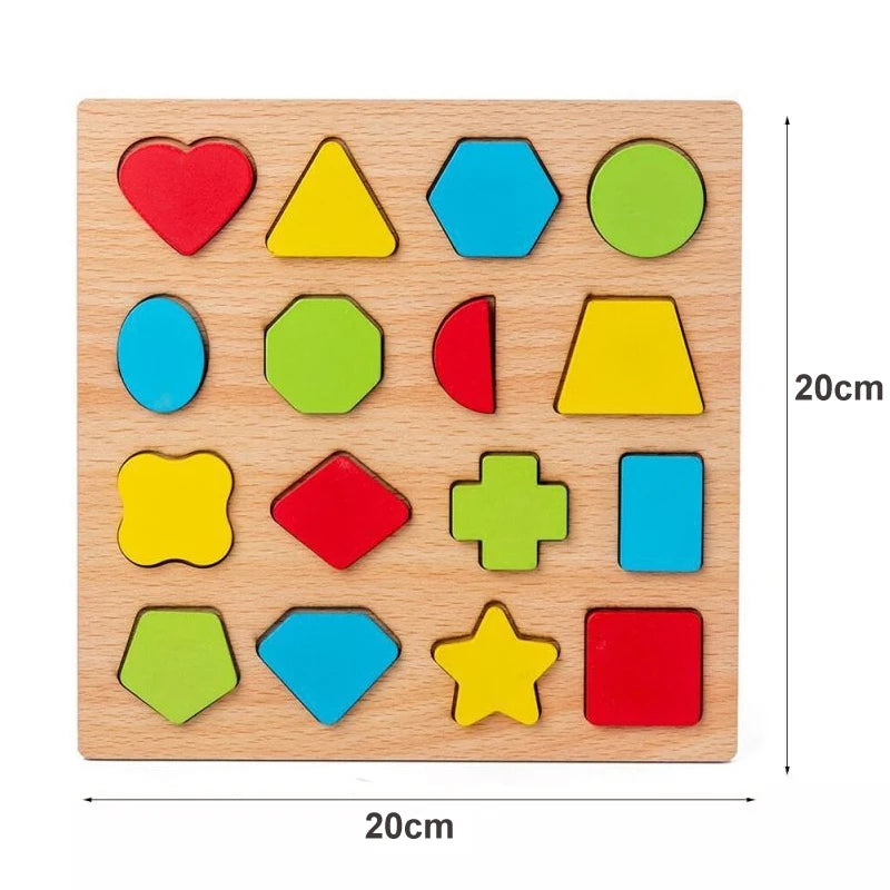 Puzzle en bois en forme de chiffres et de l'alphabet, planche assortie pour bébé, apprentissage précoce, Puzzle 3D, jouets éducatifs préscolaires pour enfants