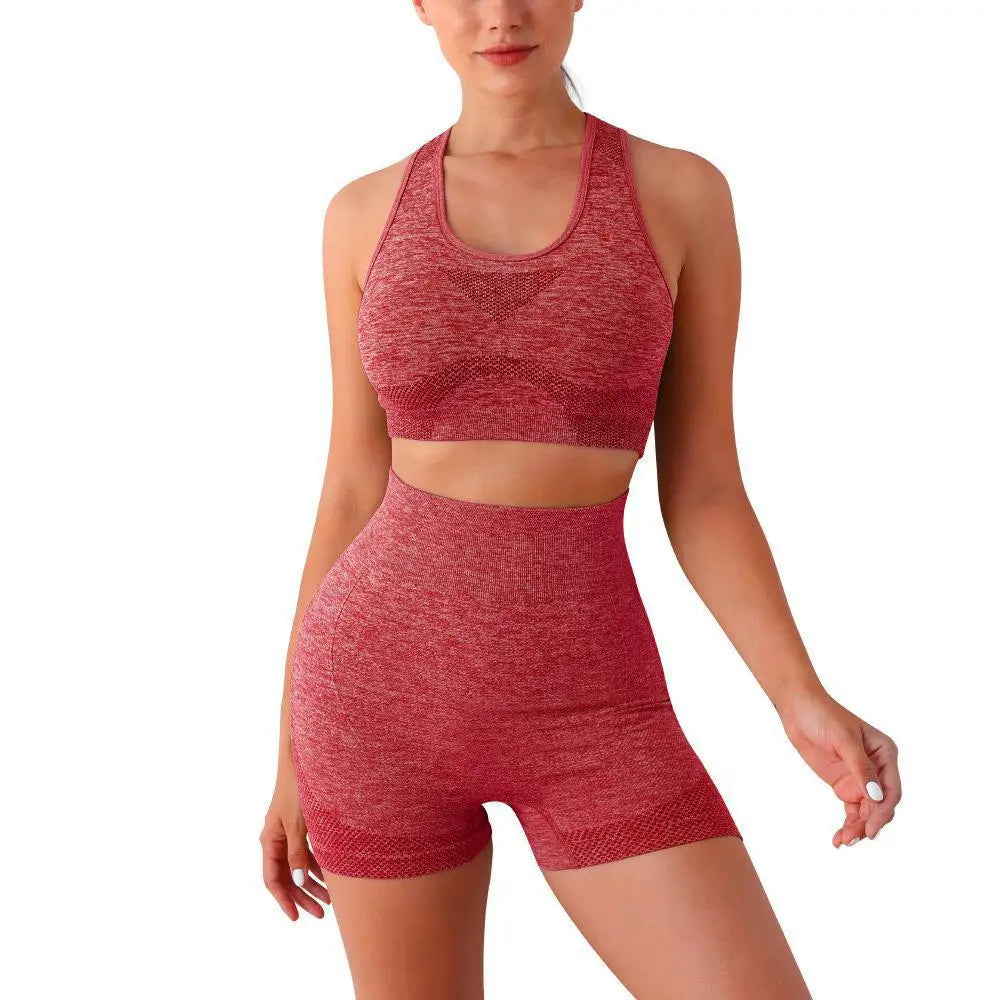 Ensemble de Yoga Shorts de gymnastique femmes Sport soutiens-gorge brassière hauts d'entraînement pour femmes vêtements de Yoga Fitness Leggings ensemble de gymnastique ensembles de Yoga sans couture