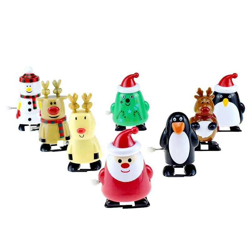 Jouets d'ornement de Noël pour enfants, père Noël sautant, wapiti, bonhomme de neige, fournitures de fête de la maternelle, cadeaux du Nouvel An