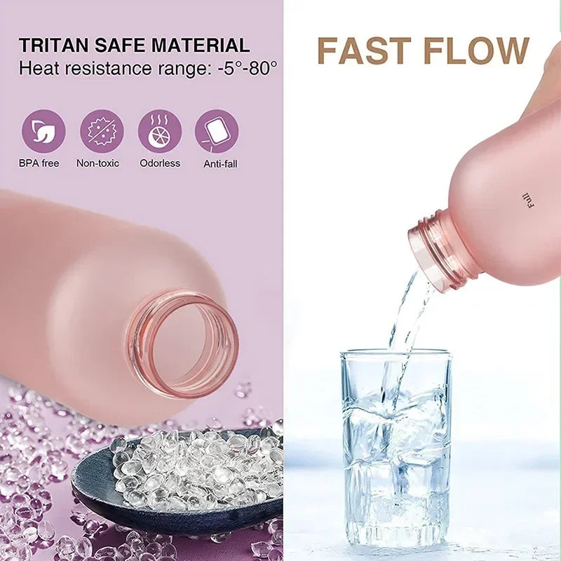 Nouveau 1L bouteille d'eau avec timbre de temps sans BPA réutilisable Fitness Sports voyage en plein air étanche tasse d'eau bouilloire givrée