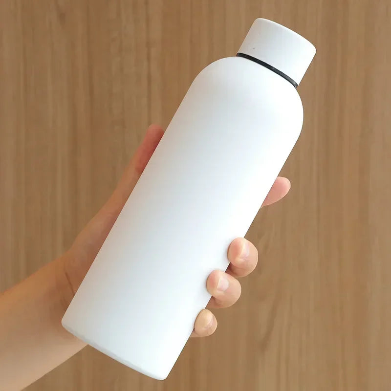 Bouteille Thermos en acier inoxydable, bouteille d'eau thermique, tasse à café, gobelet isolé sous vide, peinture en caoutchouc, bouilloire de sport