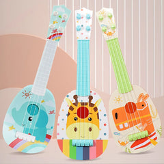 Jouet de guitare ukulélé pour tout-petits, Instruments de musique d'éducation précoce, Mini jouets d'apprentissage de guitare à 4 cordes, jouets interactifs Parent-enfant