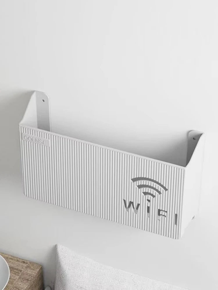 Boîte de rangement pour routeur domestique, WIFI sans fil, décodeur TV, support de rangement mural, pour salon, rangement de tri de chambre à coucher
