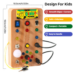 Planche occupée Montessori, jouets sensoriels avec interrupteur de lumière LED, planche de commande, activités de voyage, jeux pour enfants