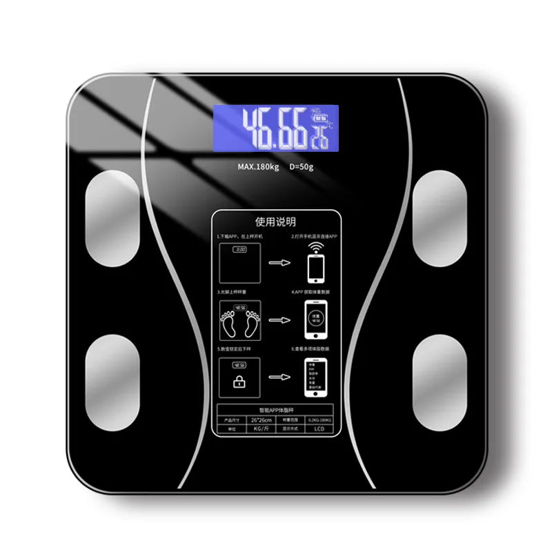 Balance de graisse corporelle USB, balance de graisse domestique intelligente et précise, balance corporelle adulte, petite balance électronique, balance corporelle