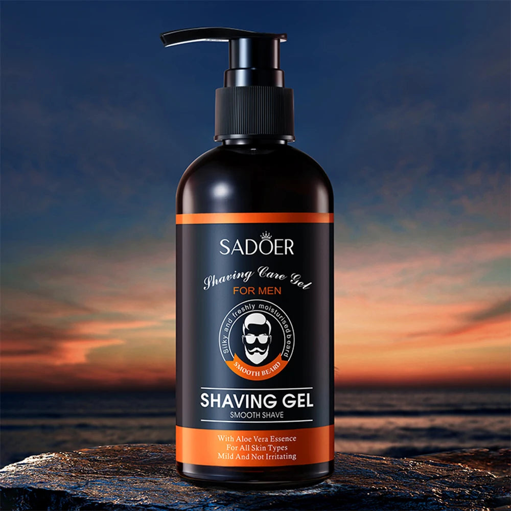 2 pièces hommes indolore propre hydrater lisse soin de la barbe Gel de rasage Gel de rasage Non irritant adoucir favoris les favoris barbe crème de rasage