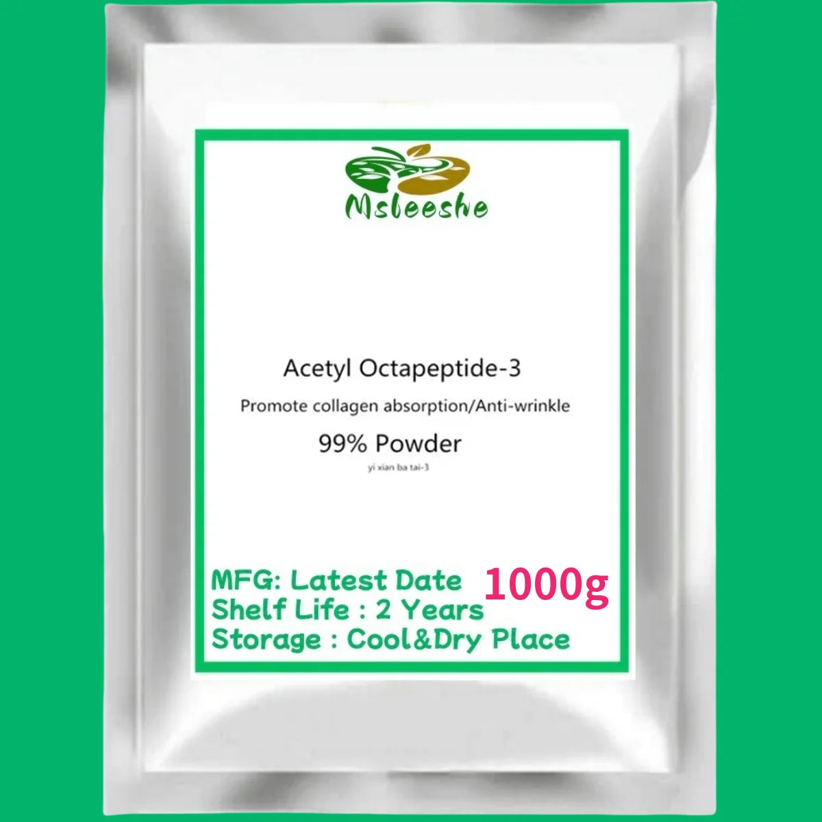 Poudre d'acétyl octapeptide-3/peptide SNAP-8 CAS de haute qualité 868844 -74-0 Promouvoir l'absorption du collagène/Anti-rides