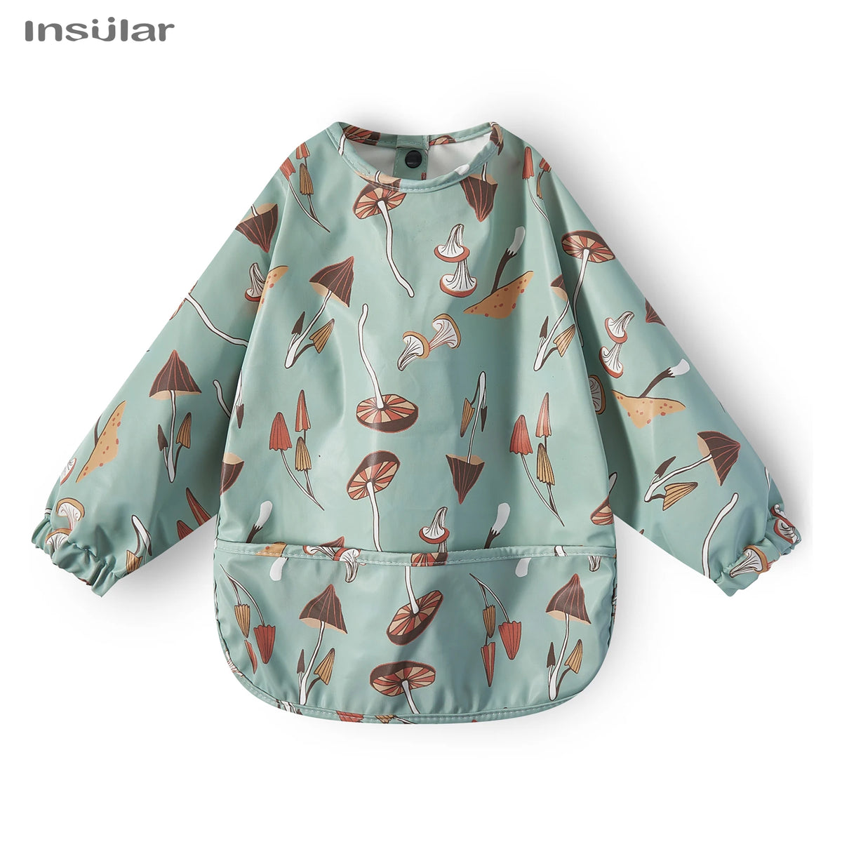 Nouveau bavoir bébé avec poche pour accessoires d'alimentation bavoirs pour enfants imperméable à manches longues bavoirs tabliers à manches longues