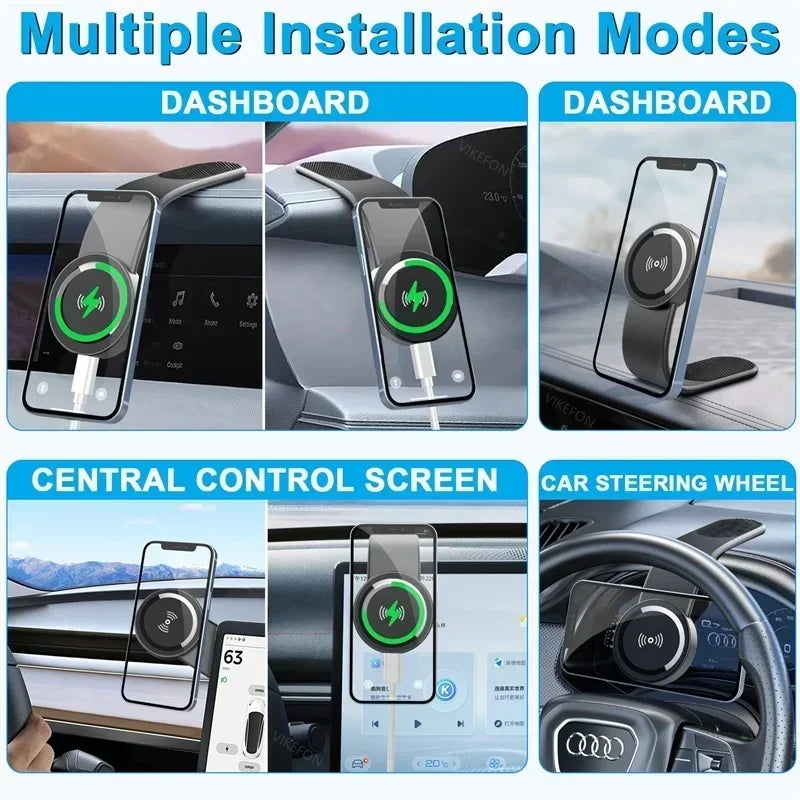 Support de téléphone magnétique pour voiture, Support magnétique pour tableau de bord de voiture, pour Macsafe iPhone 15 14 13 12 Pro Max