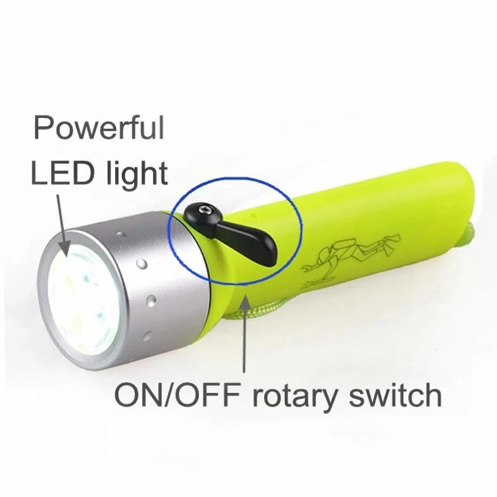 Lampe de poche de plongée professionnelle à Led, étanche, forte éclairage sous-marin, éclairage d'urgence extérieur pour la maison, lampe de poche à faisceau haut
