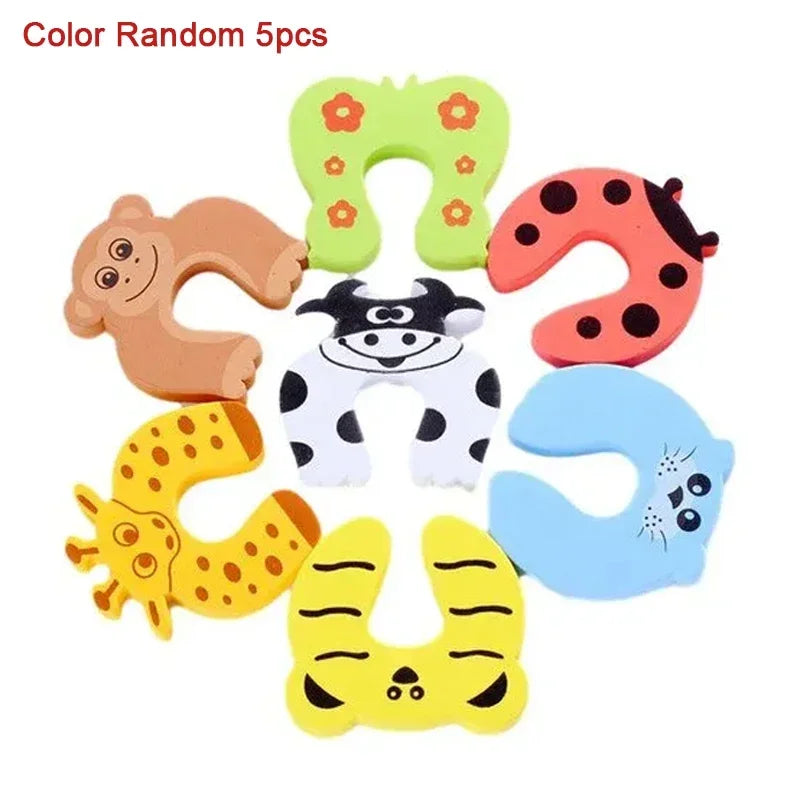 Baby Safety Door Stopper, 2/5 Pieces, Newborn Furniture Protector, Anti-Pinch, Cute Pet Care, Child Lock, Finger Guard