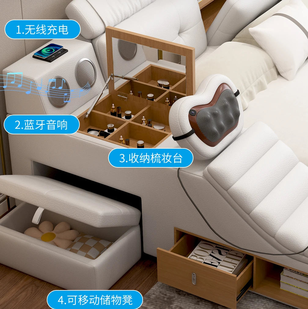 Lits minimalistes uniques lecture fantaisie King commodes de couchage lits Massage Muebles intelligents Para dortoir meubles de chambre