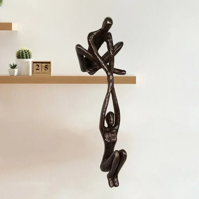 Man Lifting Woman Figurine Art Statue Lover Sculpture Ornament Home Office Decor Dancing Couple Sculpture Art Creative Artwork