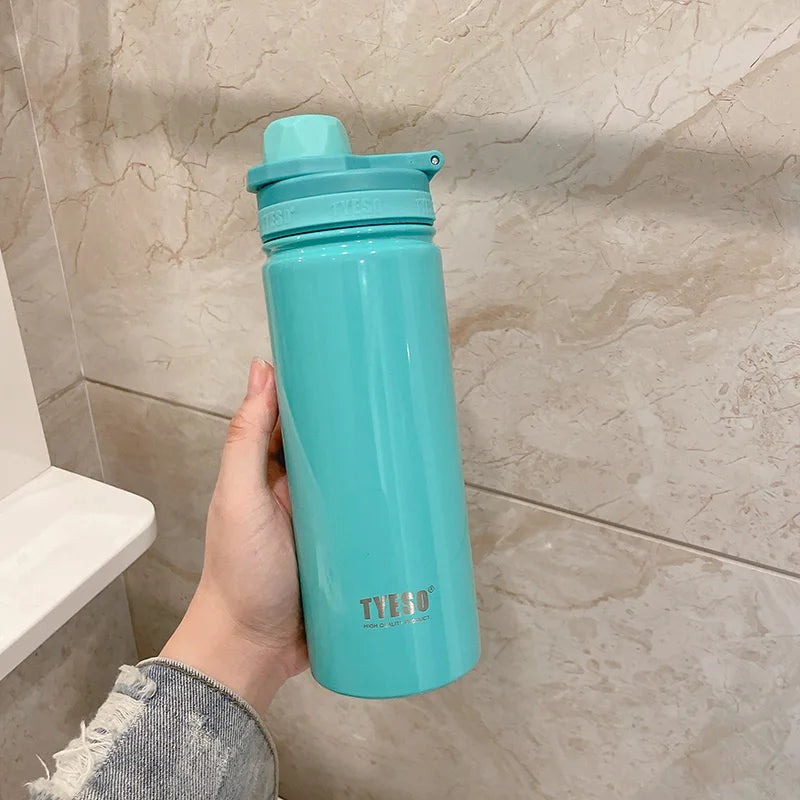 Tyeso – bouteille d'eau Thermos en acier inoxydable, flacon sous vide de Sport Portable, garde le froid et la chaleur, tasse thermique, gobelet isolé pour voiture