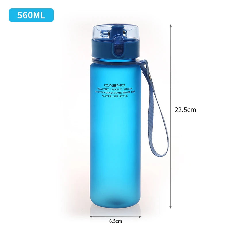 400/560ml bouteille d'eau Sport bouteille à boire Portable étanche Shaker bouteille en plastique Drinkware Sport de plein air Fitness sans BPA