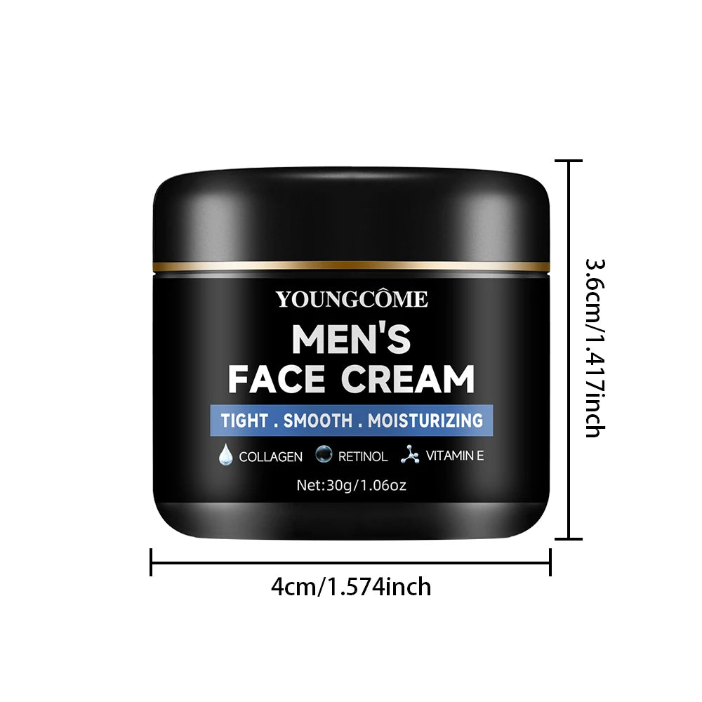 Crème hydratante au collagène pour hommes avec rétinol et vitamines, crème hydratante rafraîchissante et anti-rides
