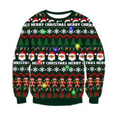 Sweat-shirt de noël en forme de renne du père noël pour hommes et femmes, pull à manches longues, nouvel an, fête de Festival, col rond