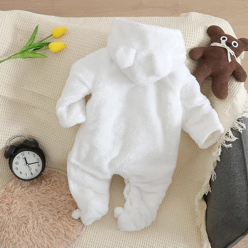 Vêtements d'escalade en peluche pour bébé de 0 à 2 ans, chauds et épais, en coton, avec chien et lapin, dessin animé, nouvelle collection automne et hiver