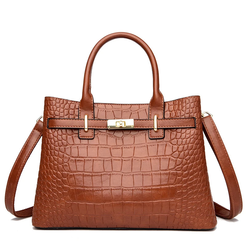 Célèbre marque dames sacs à main de haute qualité Crocodile rayure trois sacs principaux concepteur bandoulière sac à bandoulière pour femmes sac fourre-tout