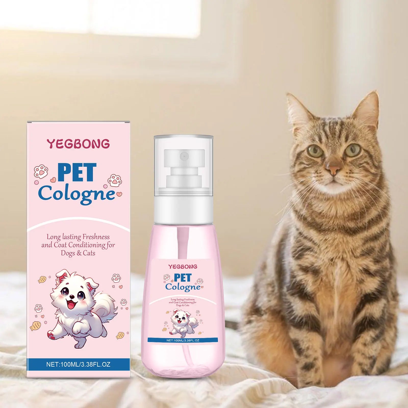 Spray désodorisant pour chien, élimination des odeurs, désodorisant naturel, parfum de Cologne longue durée pour chiens et chats, contrôle des odeurs, produit de nettoyage