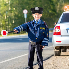 Chapeau de police pour enfants Chapeau pour enfants Couvre-chef Costume pour enfants Chapeau de police pour carnaval Vacances Performance sur scène Anniversaire Fantaisie Dres