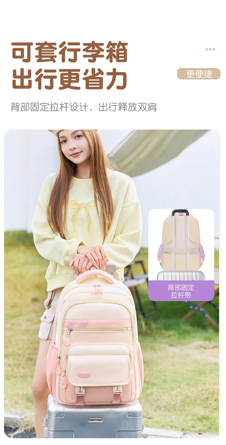 Sac à dos d'école pour enfants avec pendentif de dessin animé pour enfants adolescent Kawaii cartable filles enfants orthopédie sacs à dos imperméables sac