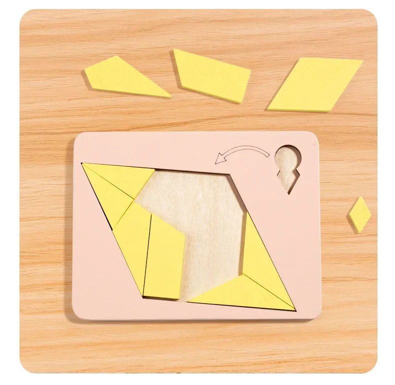 Puzzles géométriques en bois défi Impossible combustion du cerveau décompression qi esprit casse-tête pour adultes enfants