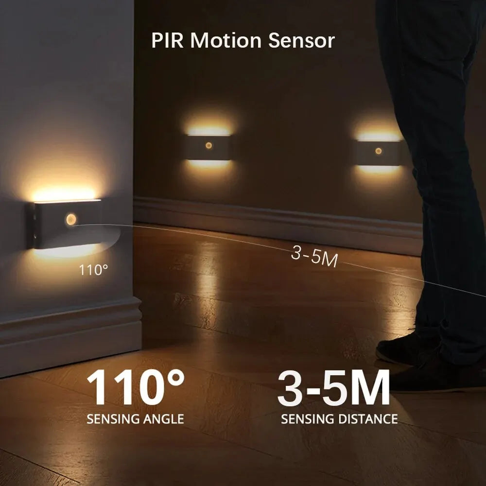 Veilleuses LED à détecteur de mouvement intelligent, Protection des yeux, lampe de chevet, éclairage d'armoire pour chambre à coucher, salle de bain, couloir, Camping