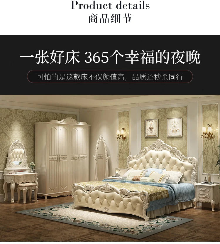 Ensemble de chambre à coucher design moderne princesse pour filles, literie double haut de gamme, luxe, meubles nordiques existants