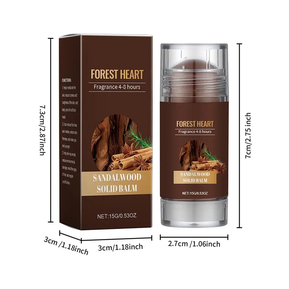Bois de santal solide parfum pur huile de bois de santal baume Woody pour hommes parfum charmant Attraction dissolvant d'odeur déodorant baume solide