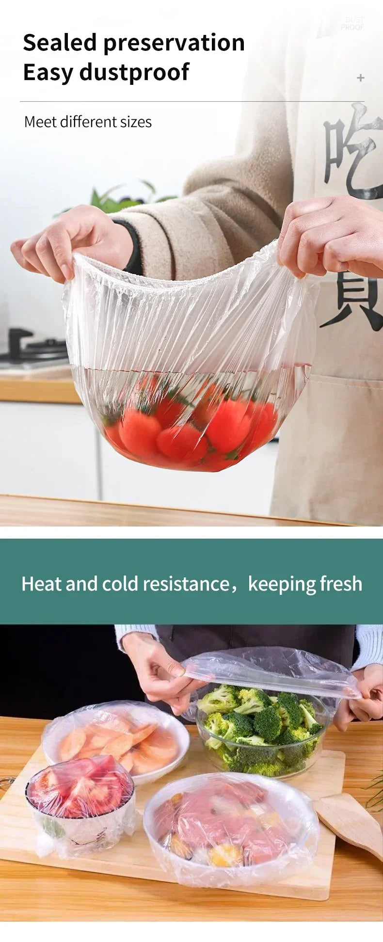 Couvercle alimentaire jetable réutilisable, enveloppe en plastique, couvercles alimentaires élastiques durables pour bols, couvercles d'assiettes élastiques pour sac d'économie de nourriture de cuisine