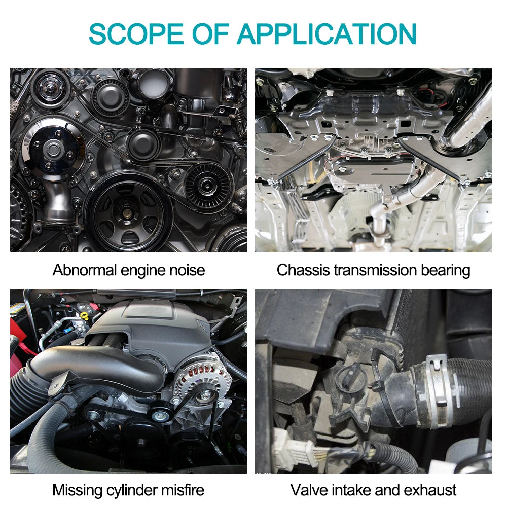 Analyseur de moteur Anti-choc, outil d'audition de moteur automobile, bloc de moteur de voiture, outil de Diagnostic, stéthoscope de cylindre mécanique