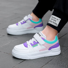 Chaussures de sport imperméables pour enfants, chaussures décontractées pour étudiants, chaussures de planche en cuir à fond plat, chaussures de course pour garçons et filles